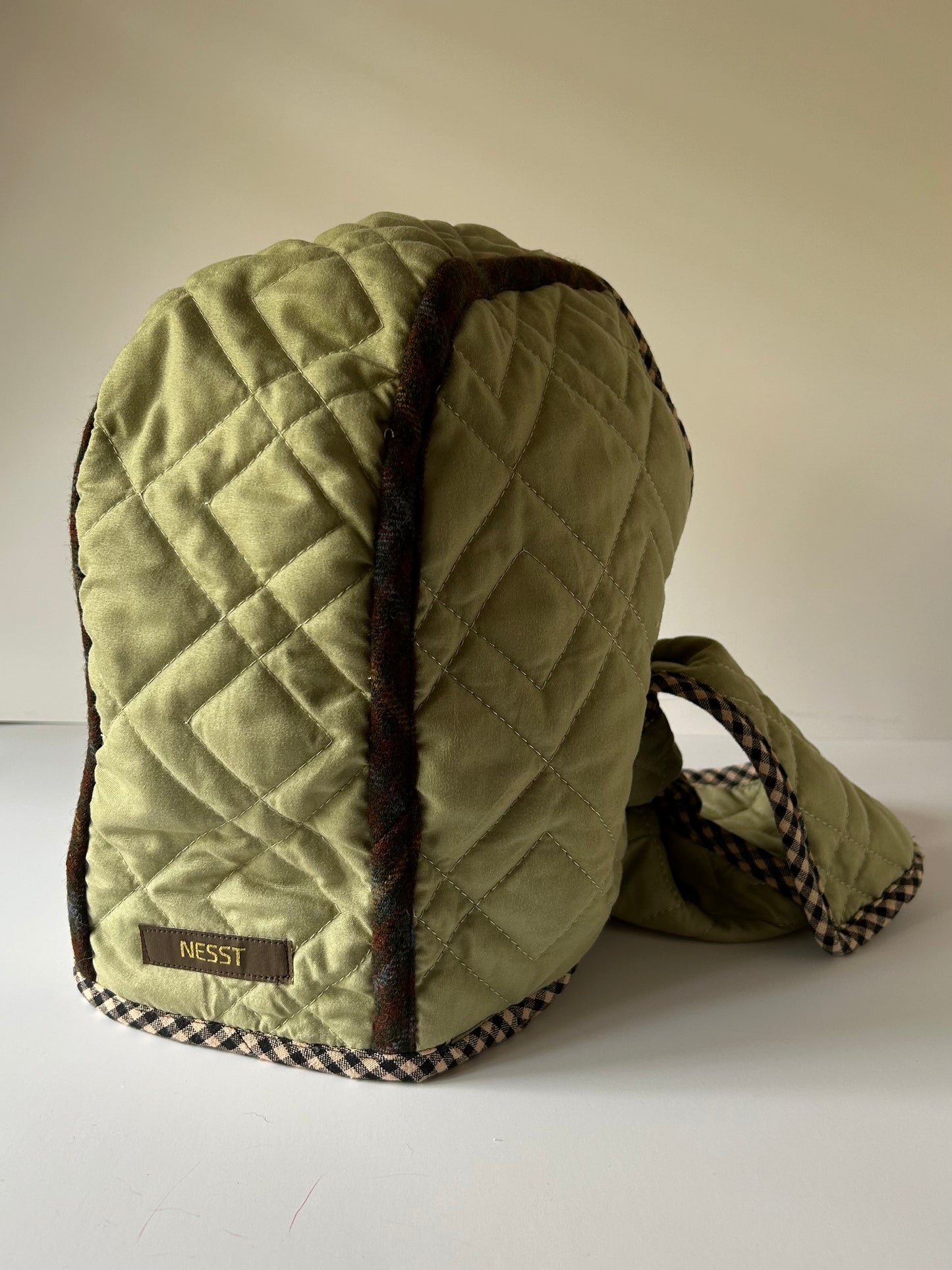 Hood Scarf Green Quilted